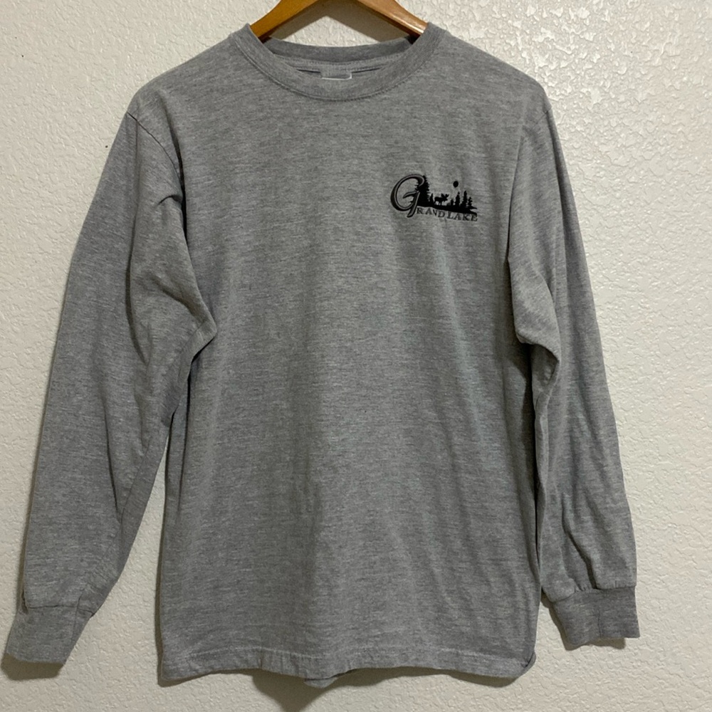 Grand Lake Gray Long Sleeve T Shirt Size XL